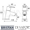 Bristan Smile Bath Taps Dimensions